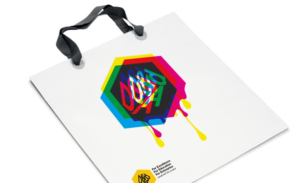 By Dana Robertson Creative Director and Founder of Neon. D&AD Mix Creatively campaign event bag. The D&AD Xchange programme provides a unique opportunity for the heads of the UK’s top creative educational institutions and courses to mix and meet with some of the world’s leading design practitioners — with two days of talks, case study presentations and lively debate, presenting a broad range of respected creative views and opinions. D&AD’s brief? To create a campaign theme and signature graphic to promote the D&AD Xchange programme event — supported by posters, on-line graphics along with promotional literature, event graphics and ticketing. Our solution, the D&AD Mix Creatively campaign, taking the iconic D&AD mark and making it quite literally ooze with creative thinking, bringing to life all that creative talent mixing together with a painterly approach. The D&AD Mix Creatively campaign included promotional literature and posters, invitations and event and presentation animations.. Idea, art direction and design by Neon Design & Branding Consultancy www.neon-creative.com