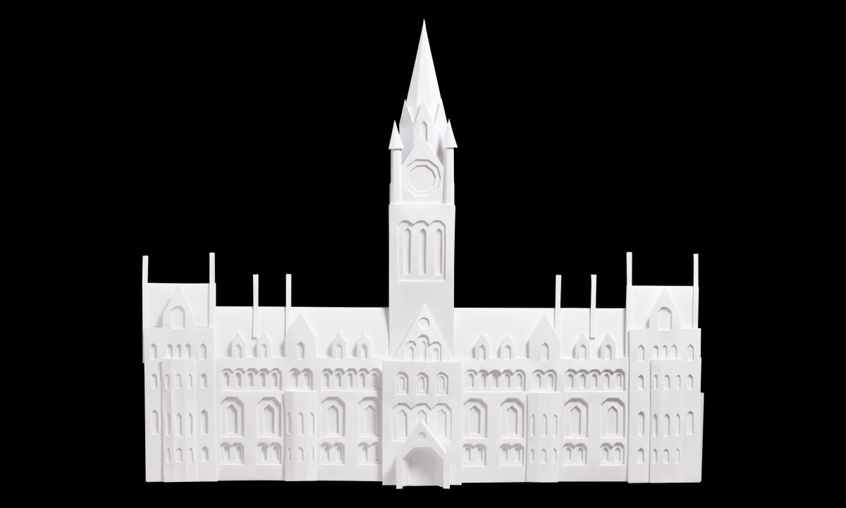 Branding by Neon - designed by Dana Robertson - Nabarro Law Firm - Law sector branding - Origami models visual language - Manchester Town Hall