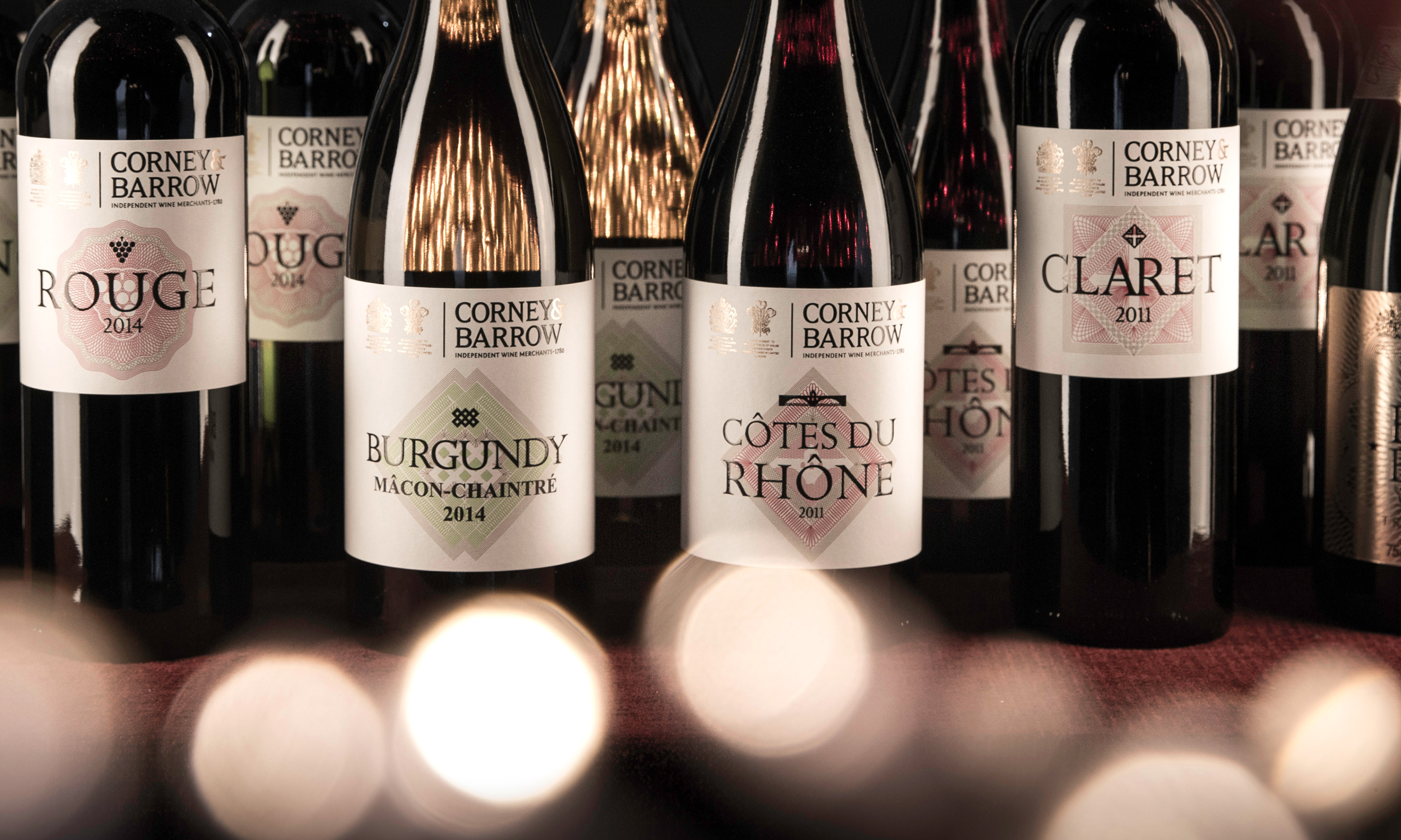 Corney Barrow Independent Wine Merchants brand identity by Neon