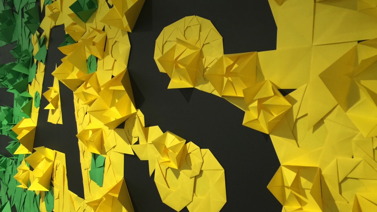 Branding by Neon - designed by Dana Robertson - Nabarro Law Firm - Law sector branding - 125 London Wall - Seasons Greetings Wall detail