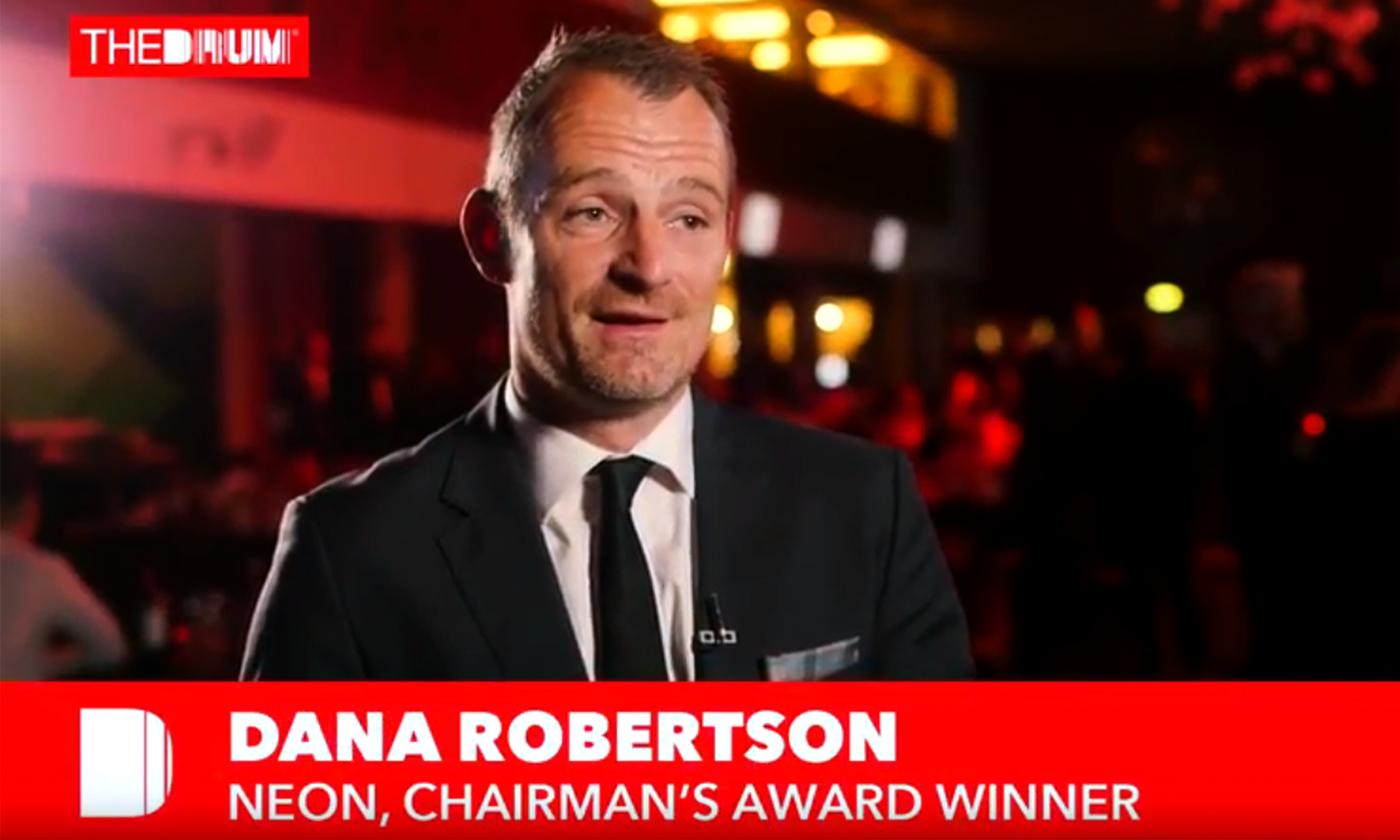 Dana Robertson of Neon winner of The Drum Design Awards Chairmans Award 2017 interview