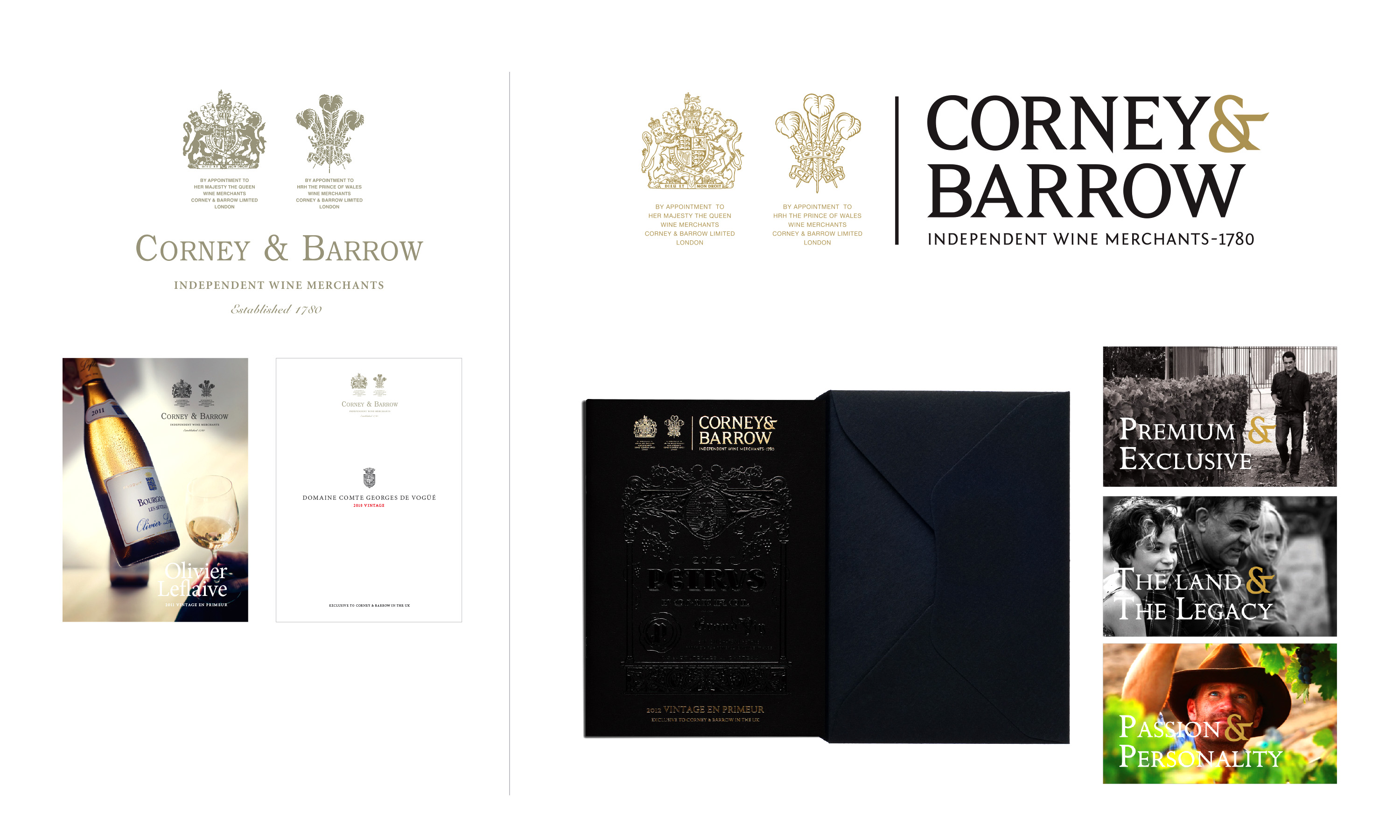 Corney Barrow Independent Wine Merchants brand identity by Neon