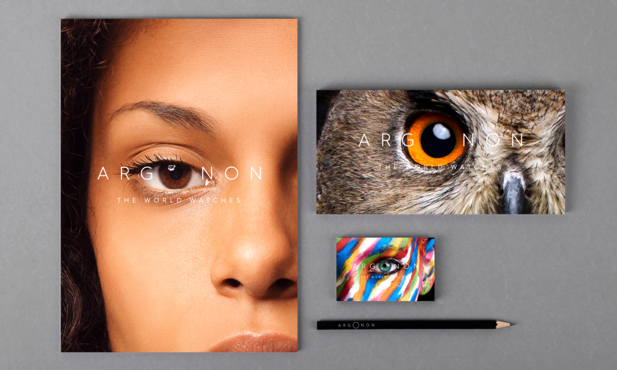 Argonon dynamic stationery suite, designed by Dana Robertson of Neon