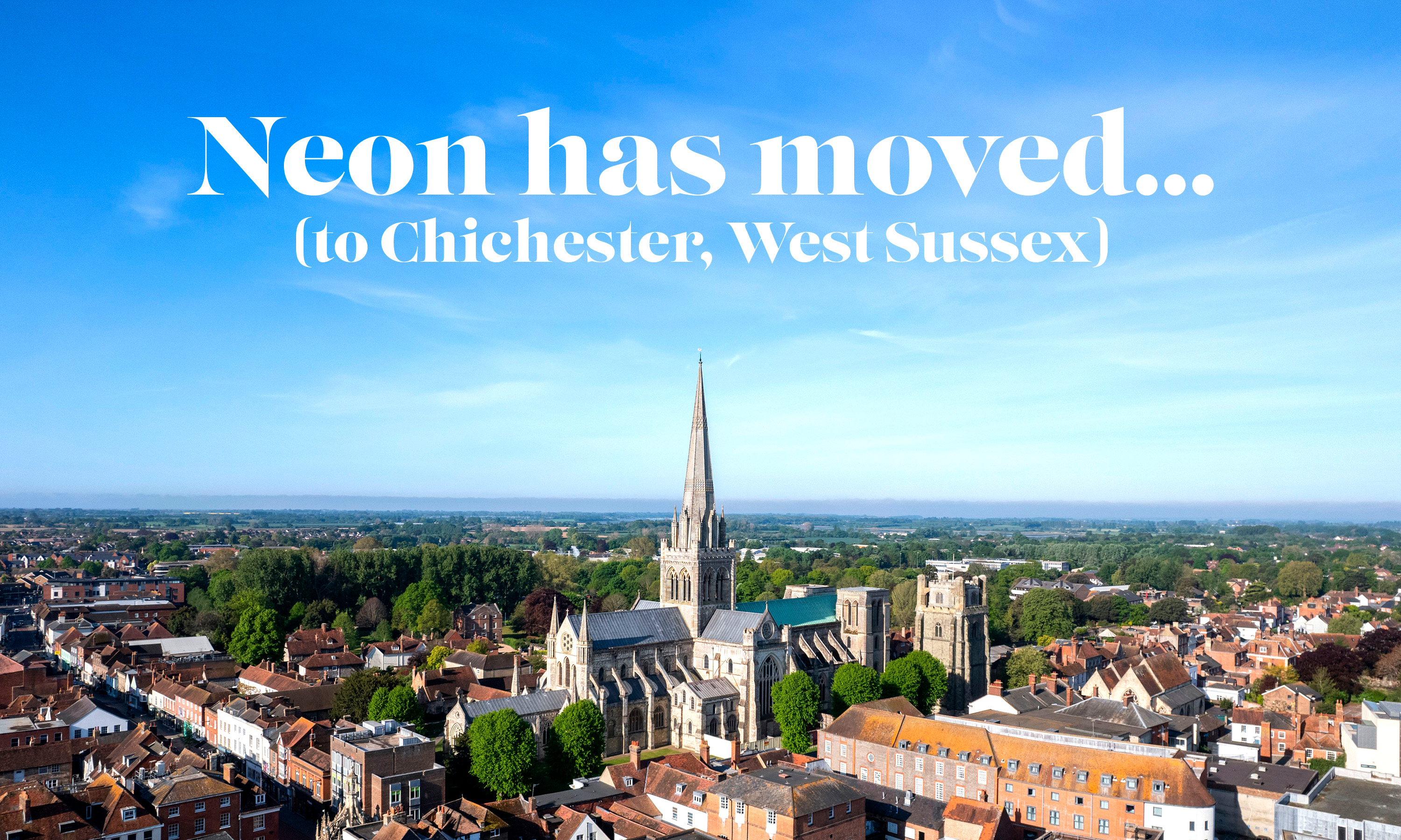 Neon branding agency has moved to Chichester in West Sussex