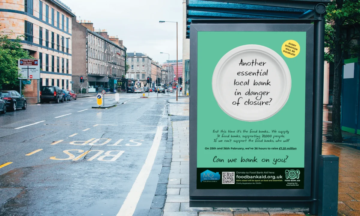 Food Bank Aid 'Banking Crisis' Adshel, campaign by Neon
