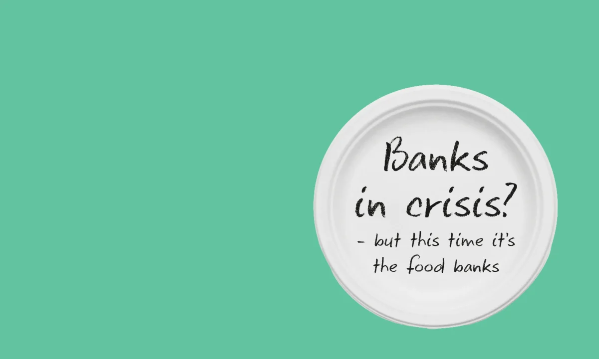 Food Bank Aid 'Banking Crisis' campaign graphic by Neon Brand Consultancy